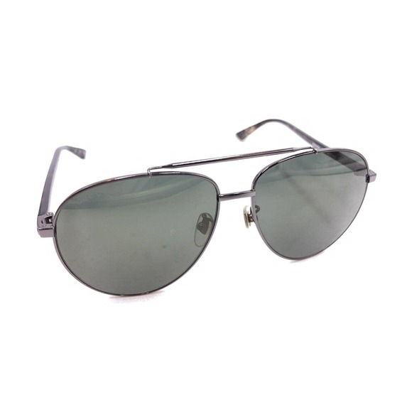 Gucci GG 0043SA 003 Gunmetal Brown Aviator Sunglasses Green Lens 61-14 145 Japan - Picture 1 of 12